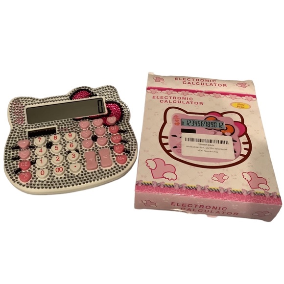 Sanrio Hello Kitty Bedazzled LCD Electronic Calculator - Picture 3 of 3
